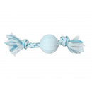 DENTAL ROPE TUG WITH NYLON BALL - BLUE (PACK OF 4)