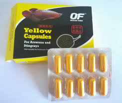 Yellow Capsules - For Arowana And Stingrays - 10 Tablets