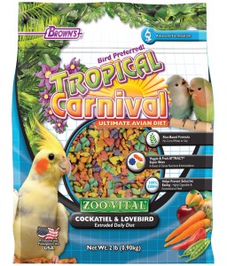 FM Brown's Tropical Carnival® ZOO•VITAL® Rice-Based Cockatiel & Lovebird Pellets