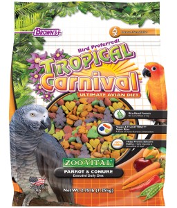 FM Brown's Tropical Carnival® ZOO•VITAL® Rice-Based Parrot & Conure Pellets