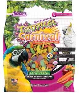 FM Brown's Tropical Carnival® ZOO•VITAL® Rice-Based Large Parrot & Macaw Pellets