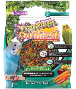 FM Brown's Tropical Carnival® ZOO•VITAL® Rice-Based Parakeet/Budgie Pellets