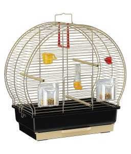 Ferplast Canary And Small Exotic Bird Cage Luna 2 Antique Brass - 44,5 X 25 X H 45,5 Cm