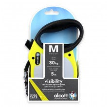 VISIBILITY RETRACTABLE LEASH, 5 M - NEON YELLOW