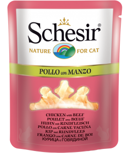 Schesir Cat Wet Food-Chicken With Beef