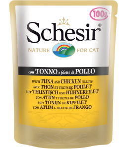 Schesir Cat Wet Food-Tuna With Chicken Fillets 100g