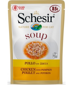 Schesir Cat Wet Soup-Chicken With Pumpkin