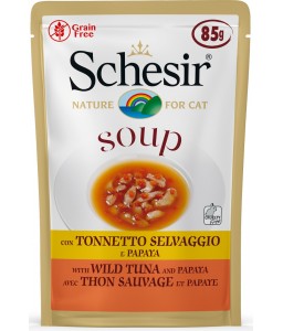 Schesir Cat Wet Soup-With Wild Tuna And Papaya