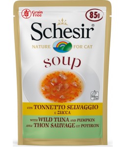 Schesir Cat Wet Soup-With Wild Tuna And Pumpkin