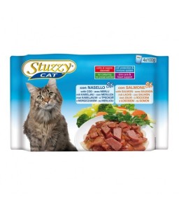 Stuzzy Cat Multipack Pouch Cod With Salmon 4 X 100g (C2483)