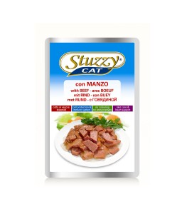 Stuzzy Cat Pouch With Beef 100g (Min Order 100g - 24pcs)
