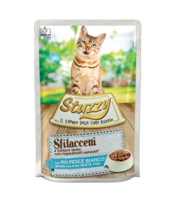 Stuzzy Cat Shreds With White Fish 85g (Min Order 85g – 24pcs)